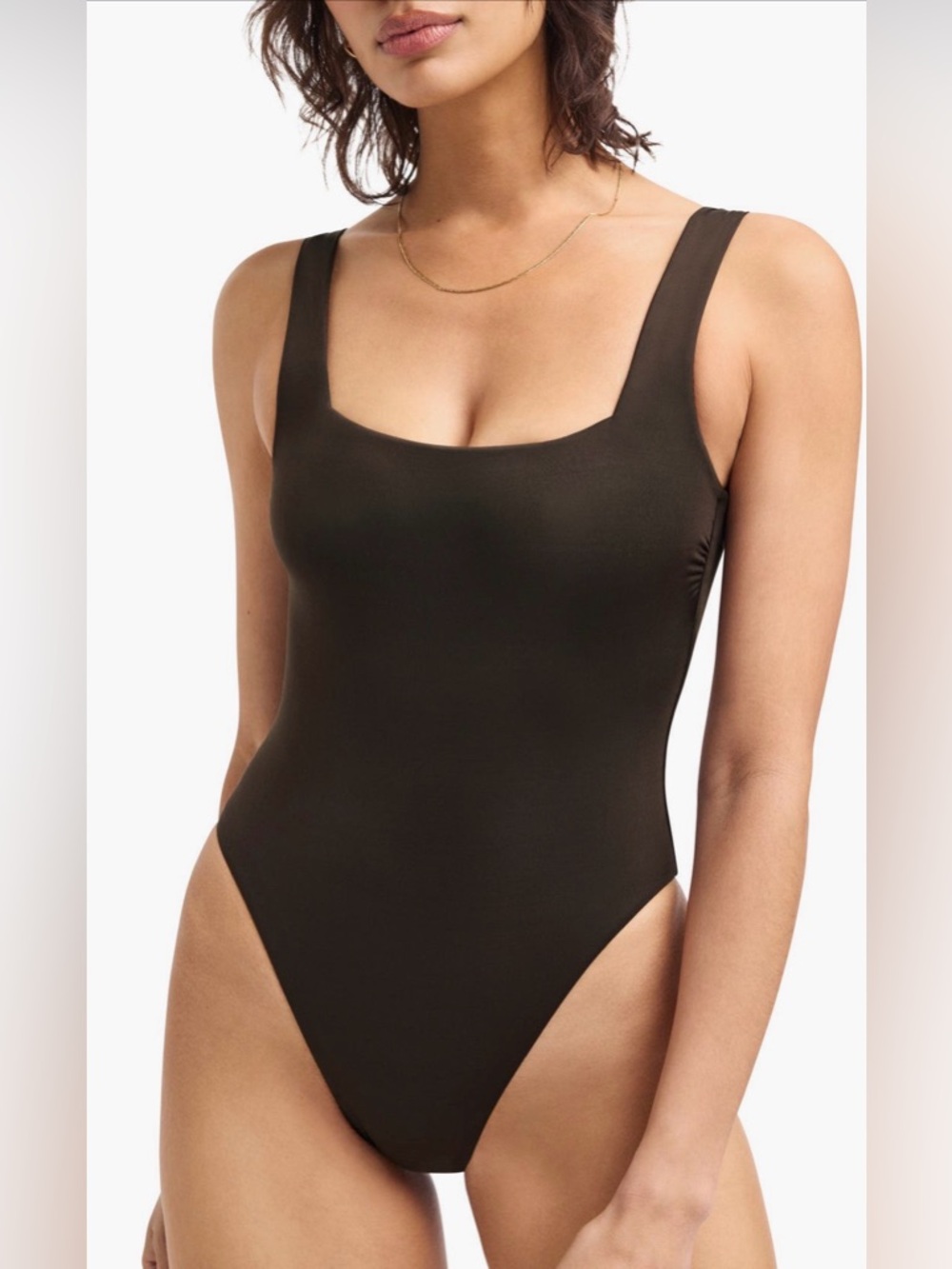 Vitamin A NEW Mika one piece swimsuit size large color deep earth